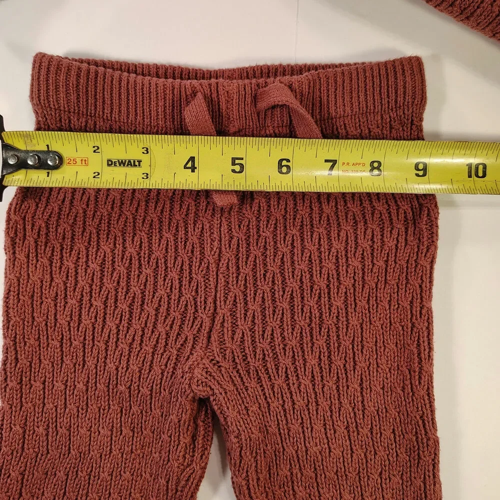 Jessica Simpson Baby Girl 18M Pink Cable Knit Sweater Pants Set Cottagecore